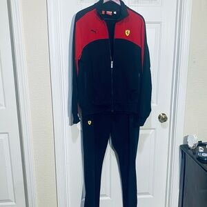 Puma & Ferrari Red and Black Men's Track Jacket